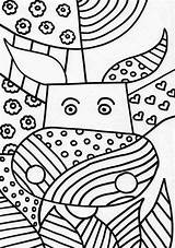 Coloring Pages Romero Britto Template Templates sketch template
