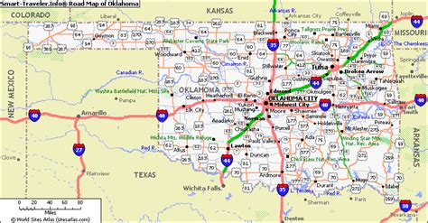 map  oklahoma toursmapscom