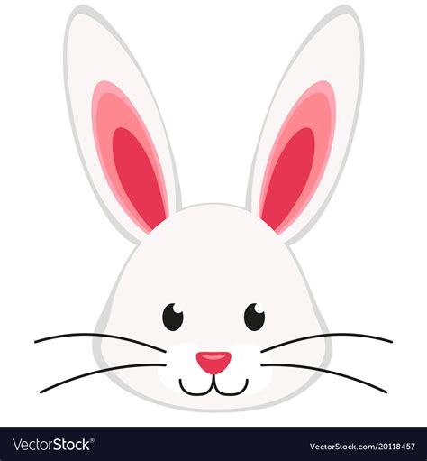 cartoon rabbit bunny face icon poster royalty  vector