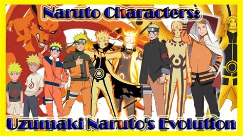 Naruto Characters Uzumaki Naruto S Evolution Youtube