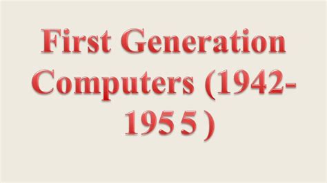 generation computers youtube