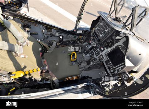 modern fighter jet cockpit  pilot seat top view stock photo alamy