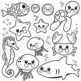 Coloring Pages Sea Animal Kids Printable Ocean Sheets Life Print Animals Under Cartoon Creature Adults Mermaid Choose Board sketch template
