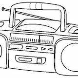 Colorear Radios Comunicacion Antiguo Ampliar sketch template
