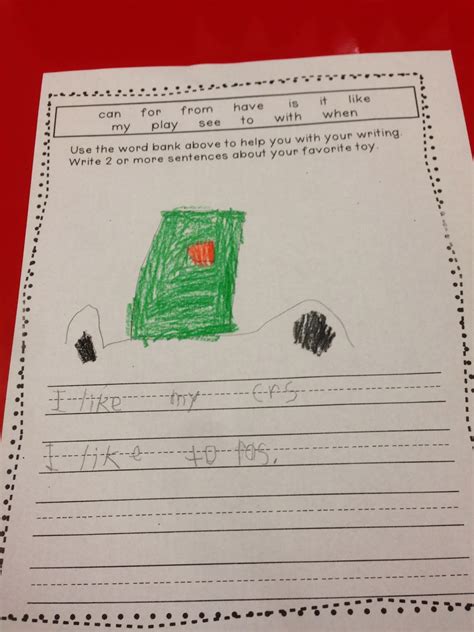 time  kindergarten writing  kindergarten