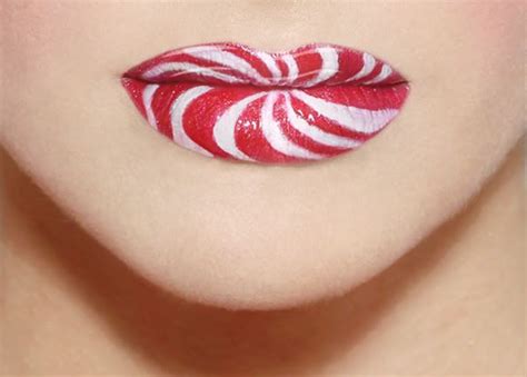 Candy Cane Lips Lip Art Candy Lips Beautiful Lips