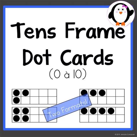 tens frames dot cards   dot cards math number sense math centers