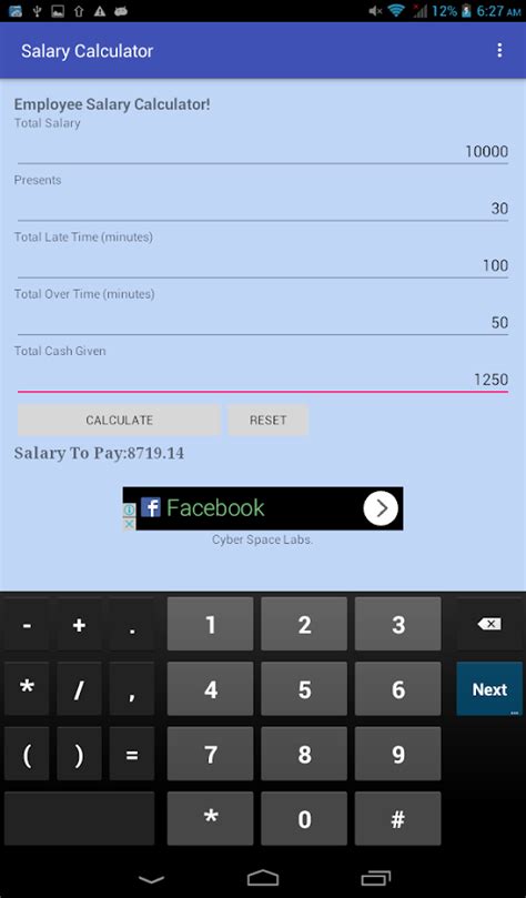 employee salary calculator android apps  google play