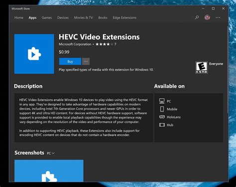 microsoft  charging  hevc video extensions windows central