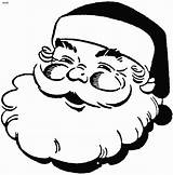 Santa Claus Outline Cliparts Coloring Pages Christmas Printable Clip Print Face Clipart sketch template