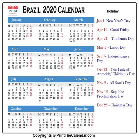 brazil holidays   calendar  brazil holidays