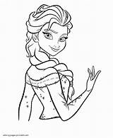 Coloring Elsa Pages Frozen Printable Colouring Disney Portrait sketch template