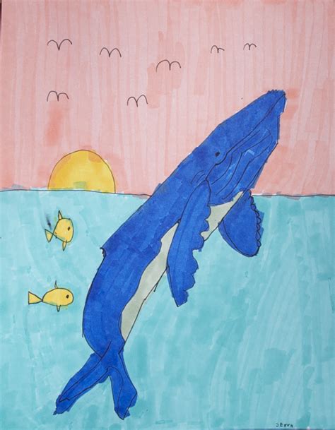 art classes  homeschool students humpback whale