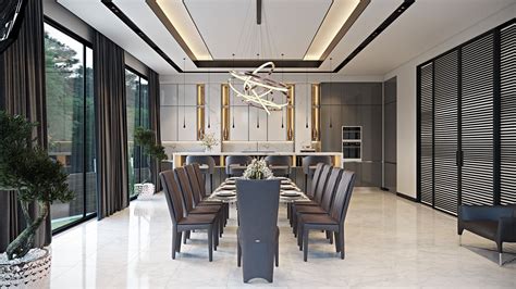 diningroom  marble accents  california project  behance