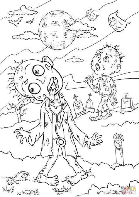zombie coloring page  printable coloring pages