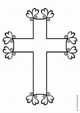 Kreuz Malvorlage Kreuze Perlen Basteln Christliche Christus sketch template