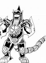 Dragonzord Rangers Ranger Zords Pre03 Samurai sketch template