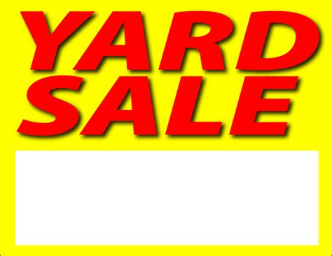 printable yard sale signs