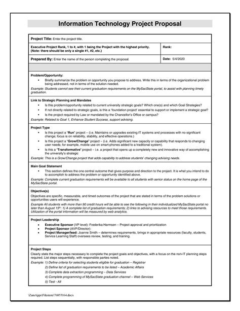 project proposal  template