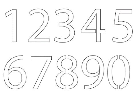 number  clipart printable stencil number  printable stencil