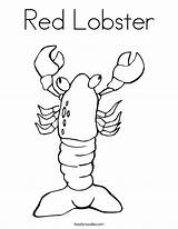 Coloring Lobster Red Udang Pages Ocean Print Template Tracing Noodle Maine Cursive Twistynoodle Outline Search Built California Usa Twisty Favorites sketch template