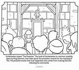 Coloring Pages Ecclesiastes Bible Paul Sheets Kids Preacher Book Athens School Sunday Whatsinthebible Solomon King Activity Children Wise Word People sketch template