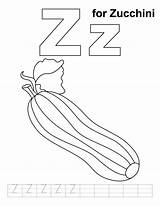 Zucchini Coloring Pages Kids Handwriting Practice Letter Printable Eggplant Getdrawings Sheets sketch template