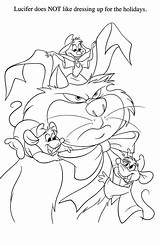 Lucifer Coloring Disney Pages Cinderella Colouring Mice Villains Souris Cartoon Sheets Et Princess Designlooter Printable Characters Template Kids Choose Board sketch template