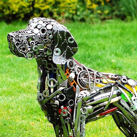 scrap metal  life size animal sculptures daniel swanick