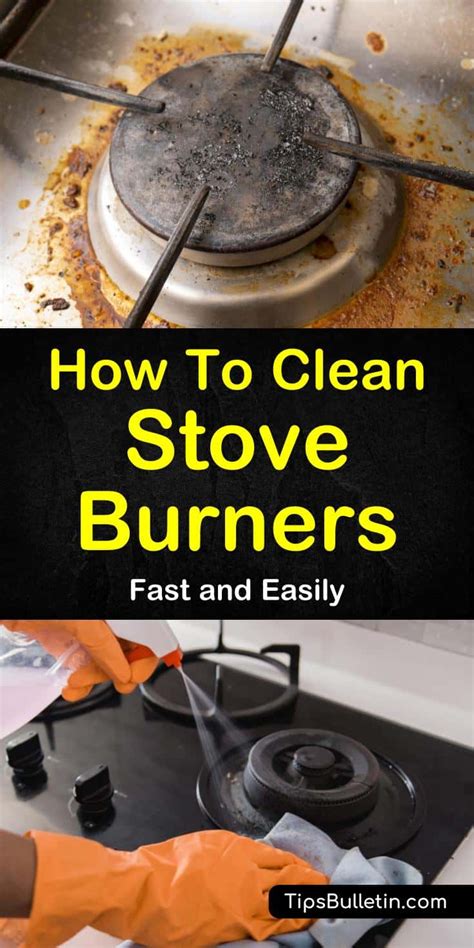fast easy ways  clean stove burners