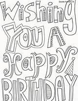 Birthday Coloring Pages Wishes Doodle Happy Adults Alley Colouring Cards Card Wishing Adult Printable Google Doodles Sheets Quote Choose Board sketch template