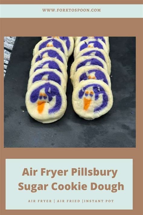 air fryer pillsbury sugar cookie dough fork to spoon