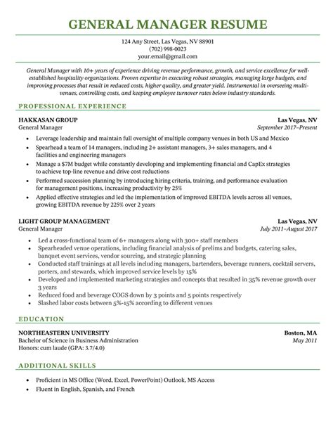 manager resume examples   write