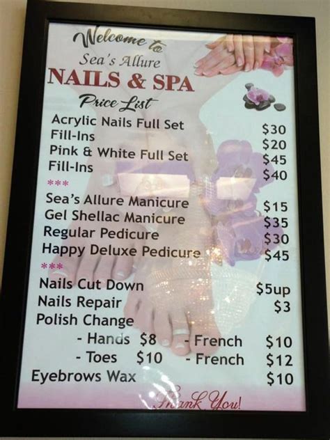inspiring ps nails  spa prices   perfect finish