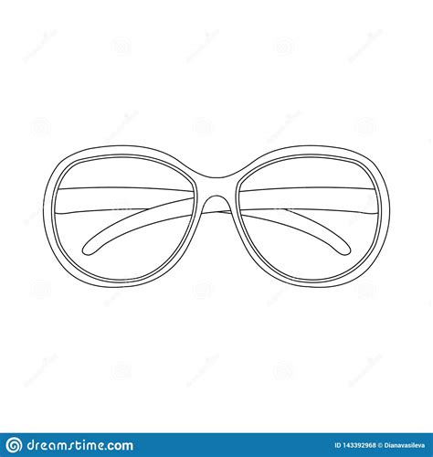 vector contour illustration of sunglasses stock vector illustration