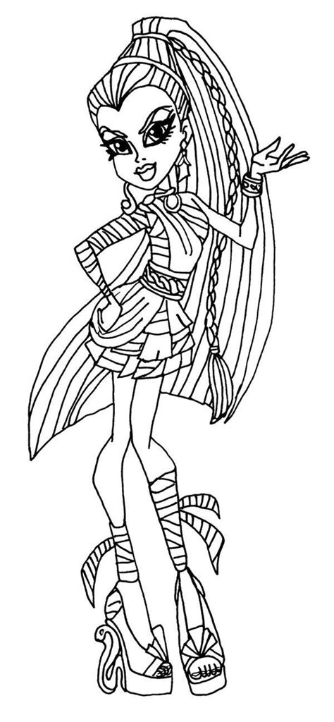 monster high doll  coloring pages images  pinterest