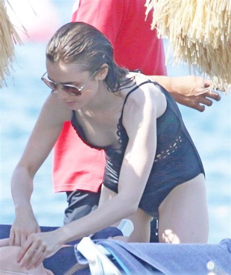lily collins swimsuit nipple slip taxi driver movie