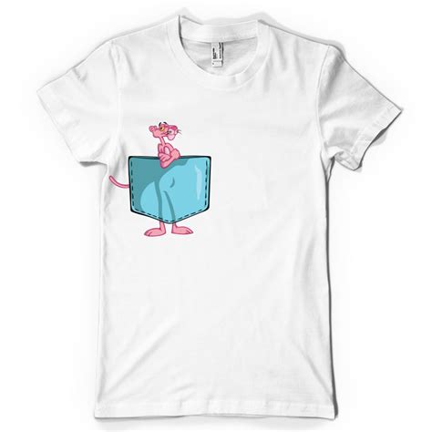 pink panter pocket tee shirt design tshirt factory