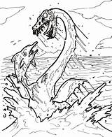 Elasmosaurus Hilt Crossover sketch template