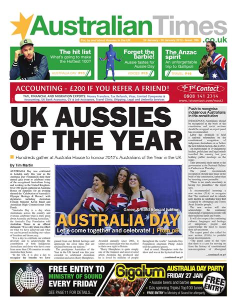 australian times weekly newspaper  january   australian times