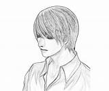 Yagami Light Face Note Death sketch template