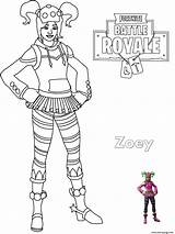 Fortnite Coloring Girl Pages Zoey Printable Print Info sketch template