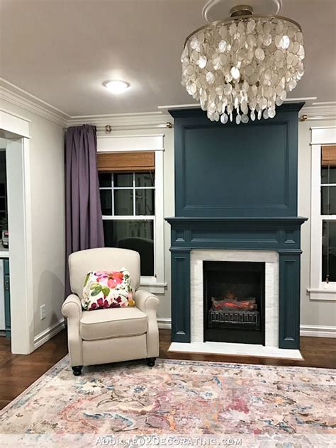 fireplace makeover   paint color trial  error addicted