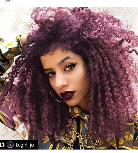 shade of purple curly hair styles violet hair hair color for brown skin