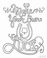 Coloring Pages Own Make Name Luck Create Printable Good Lucky Words Charms Print Color Photoshop First Custom Getcolorings Names Says sketch template