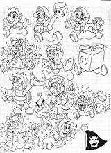 Coloring Mario 3d Super Pages Land Print sketch template