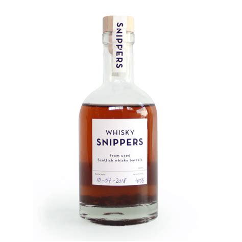 snippers whisky ekbitar med flaska  cl dryckesglasse