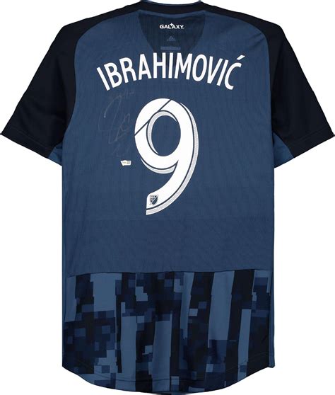 fanatics authentic zlatan ibrahimovic la galaxy autographed player issued  blue jersey