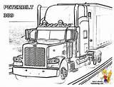 Peterbilt Semi Pages Tegninger Lastbil Camiones Rig Sketchite Printcolorcraft Camion Distinta Dump sketch template