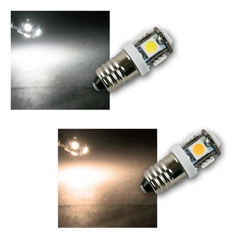 Led Bulb E10 2 Light Colours 12v Dc Luminaire E10 Base